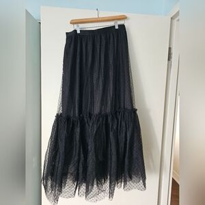 Elegant Black Tulle Skirt
